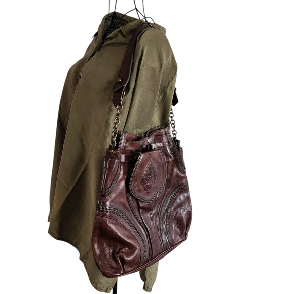 Antonio Berardi Bogo Leather Bag Vintage Heavy Sturdy...